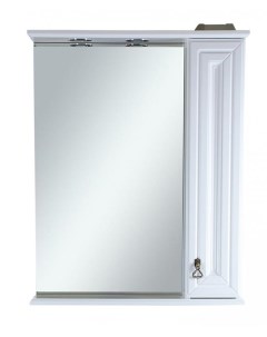 Зеркало шкаф Лувр 60 R с подсветкой белый Misty