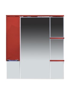 Зеркало шкаф Кристи 90 L с подсветкой бордовый Misty