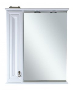 Зеркало шкаф Лувр 65 L с подсветкой белый Misty