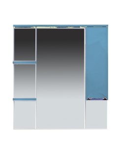Зеркало шкаф Кристи 90 R с подсветкой голубой Misty