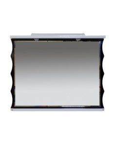 Зеркало Чикаго 100 с полочками с подсветкой черный белый Misty