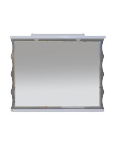 Зеркало Чикаго 100 с полочками с подсветкой серый белый Misty