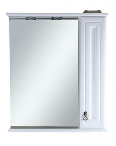Зеркало шкаф Лувр 65 R с подсветкой белый Misty