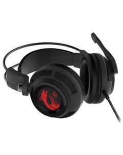 Игровая гарнитура проводная DS502 GAMING Headset черный красный S37 2100910 SV1 Msi