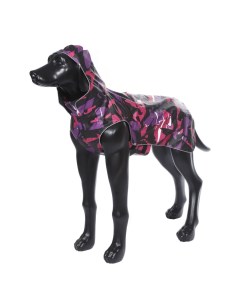Дождевик для собак 50см Камуфляж Фиолетовый розовый Rukka
