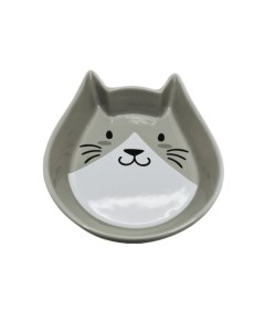 Миска для животных Grey cat серая керамическая 15х13х3 5см 250мл Foxie