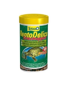 Корм для черепах ReptoDelica Grasshopers лакомство для водных черепах кузнечики 250мл Tetra