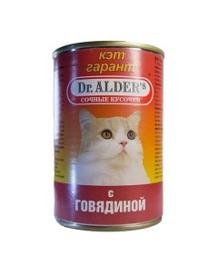 Корм для кошек Cat Garant сочные кусочки в соусе говядина конс 415г Dr. alder's