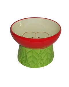 Миска для грызунов Red apple красная керамическая 11,5x11,5x7,7см 170мл Foxie