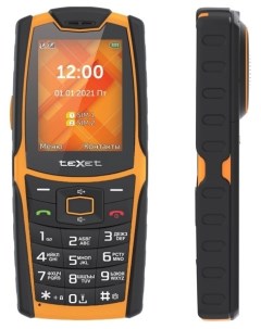 Телефон TM 521R черный оранжевый Texet