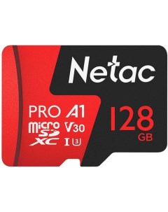 Карта памяти Extreme Pro P500 microSDXC 128Gb Class10 NT02P500PRO 128G R adapter Netac