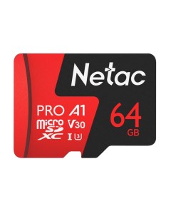 Карта памяти Extreme Pro P500 microSDXC 64Gb Class10 NT02P500PRO 064G R adapter Netac