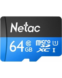 Карта памяти P500 microSDXC UHS I U1 64ГБ Class 10 NT02P500STN 064G S Netac