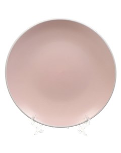 Тарелка обеденная керамика 24 см круглая Scandy Rose TDP460 пудровая Fioretta