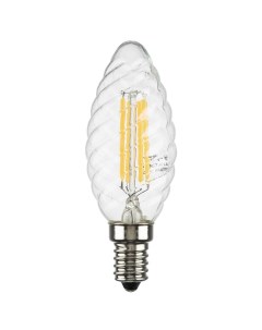Лампа светодиодная филаментная LED Filament E14 6W 3000K свеча прозрачная Lightstar