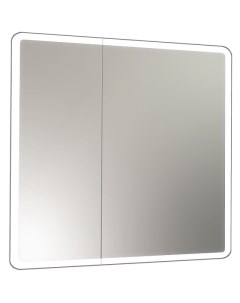 Зеркало шкаф Emotion 80х80 с подсветкой белый Continent