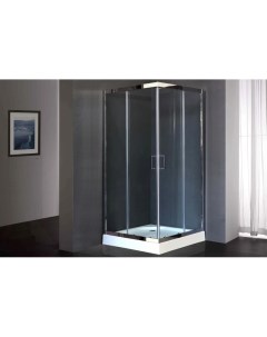 Душевой уголок 100х100 хром стекло прозрачное Royal bath