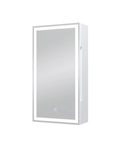 Зеркало шкаф Allure 35х65 L с подсветкой белый Continent