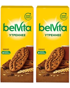 Печенье Belvita Утреннее с какао 225г упаковка 2 шт Mondelez