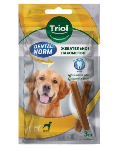 Лакомство для собак Dental norm палочки жевательные 3 шт 120 г Триол