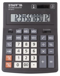 Калькулятор настольный PLUS STF 333 12 разрядов 200x154 мм Staff