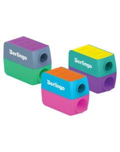 Точилка пластиковая ColorShift 2 отверстия 40х31х20 мм Berlingo