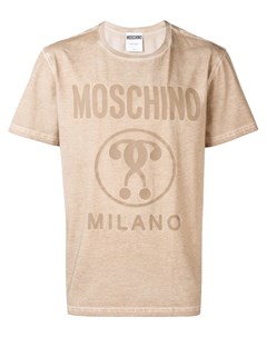 Moschino футболка с логотипом нейтральные цвета Moschino