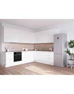 Кухня Стандарт White Gloss угловая 5200 5400 мм Rerooms