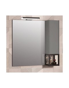 Зеркало с правым шкафом Треви 90 см Серый Opadiris