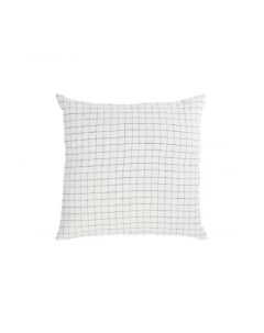 Чехол для подушки Maialen из 100 льна с белыми квадратами и черной сеткой 45 x 45 см La forma (ex julia grup)