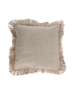 Delcie чехол для подушки бежевый 60 x 60 cm с бахромой из джута La forma (ex julia grup)