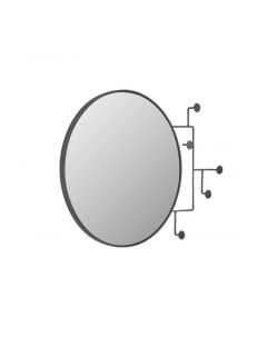 Зеркало с вешалками Vianela 70 х 51 см черное La forma (ex julia grup)