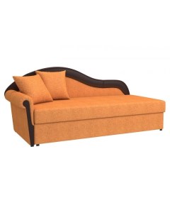 Прямой диван Вентура 98 90 см Пружинный блок Односпальные Диван кровать оранжевый 213 Ширина 210 см Первый мебельный