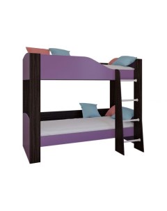 Двухъярусная кровать Астра 2 155 112 Без ящика Двуспальные Двухъярусные Фиолетовый 193 4 Рв-мебель