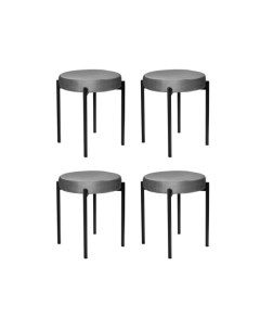 Комплект стульев табуретов Bug серый Bradexhome