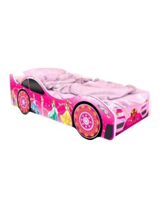Кровать машина Вена 50 170 С подсветкой дна Односпальные Кровати машинки Розовый 75 Kinder