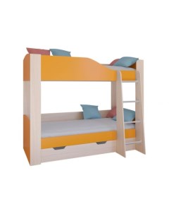 Двухъярусная кровать Астра 2 155 112 С ящиком Двуспальные Двухъярусные оранжевый 193 4 Рв-мебель