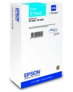 Картридж экстраповышенной емкости с голубыми чернилами T7542 для WF 8090 8590 Epson