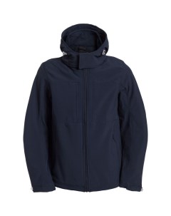 Куртка мужская Hooded Softshell темно синяя размер S No name