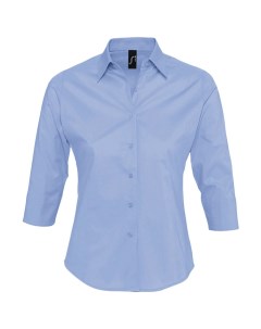 Рубашка женская с рукавом 3 4 EFFECT 140 голубая размер XL No name