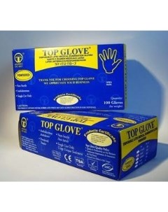 Перчатки смотровые латексные опудренные нестерильные Top Glove р XL 50 Супермакс глов мануфэкторинг