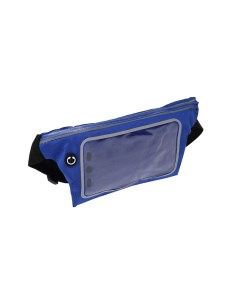 Спортивная сумка чехол на пояс luazon управление телефоном отсек на молнии синяя Luazon home