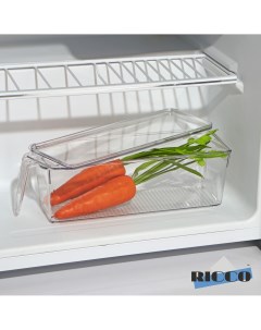 Контейнер для холодильника с крышкой и ручкой 32 10 10 см Ricco