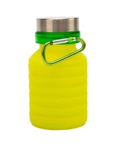 Бутылка для воды силиконовая складная с крышкой и карабином 500 мл Bradex