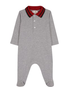 Хлопковая пижама с контрастным воротником Gucci
