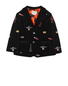 Бархатный пиджак с вышивкой Gucci