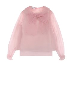 Полупрозрачная блуза с бантом и оборками I pinco pallino