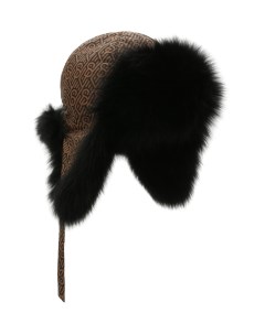 Пуховая шапка ушанка с мехом Yves salomon enfant
