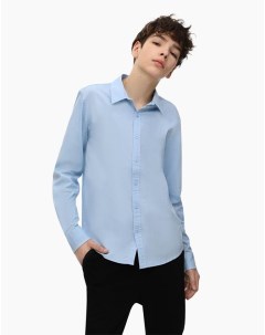 Голубая рубашка Regular с вышивкой для мальчика Gloria jeans
