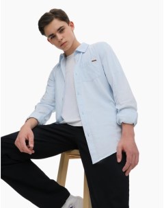 Голубая рубашка в полоску для мальчика Gloria jeans